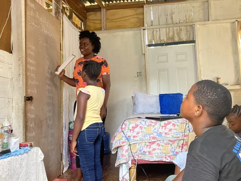 Jahkimea's nieces and nephews are among 120,000 Jamaican children without access to education since March 2020.