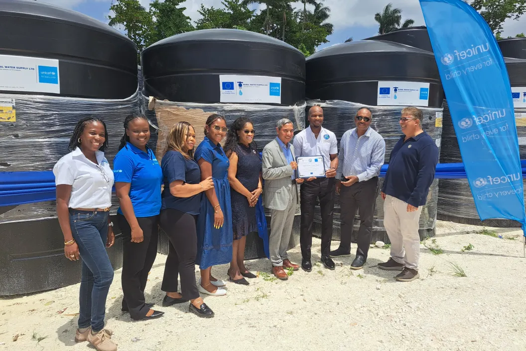 UNICEF Hands over 30 tanks to Rural Water Supply Limited