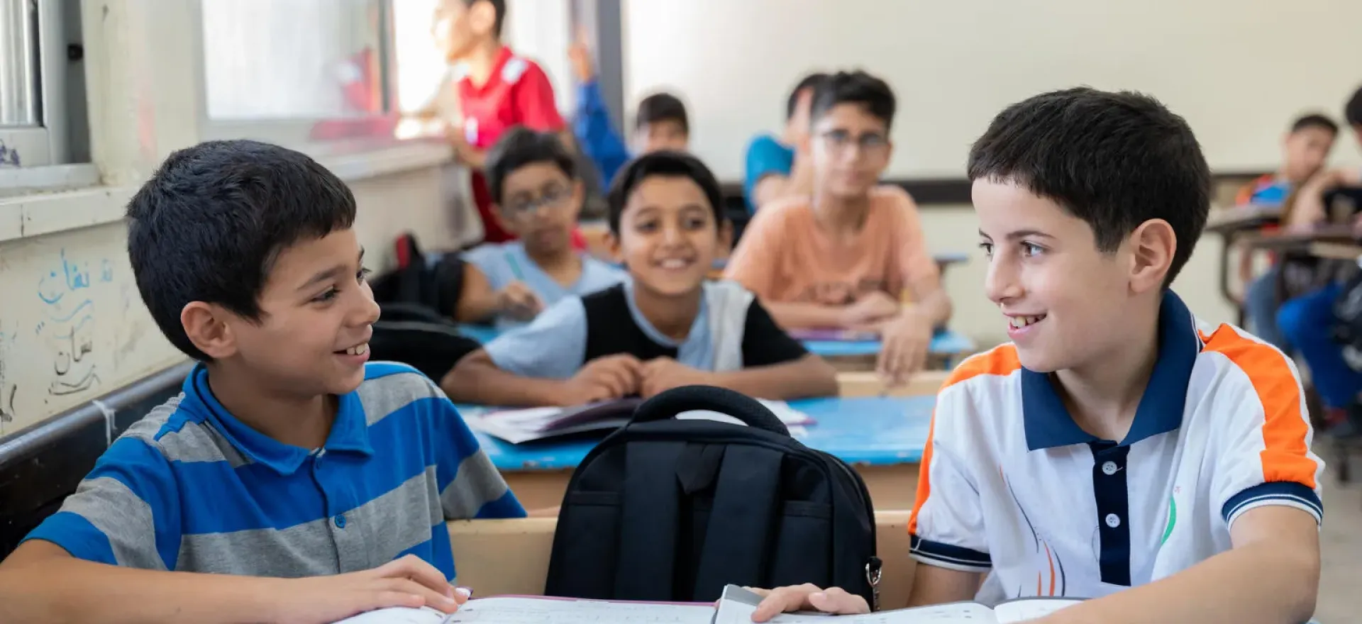 Boys in a classroom.