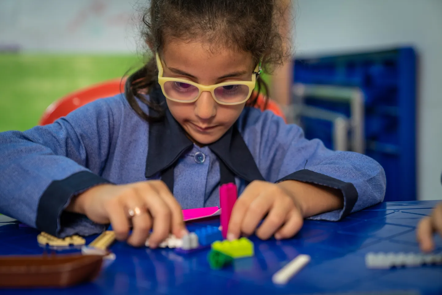 girl playing at school