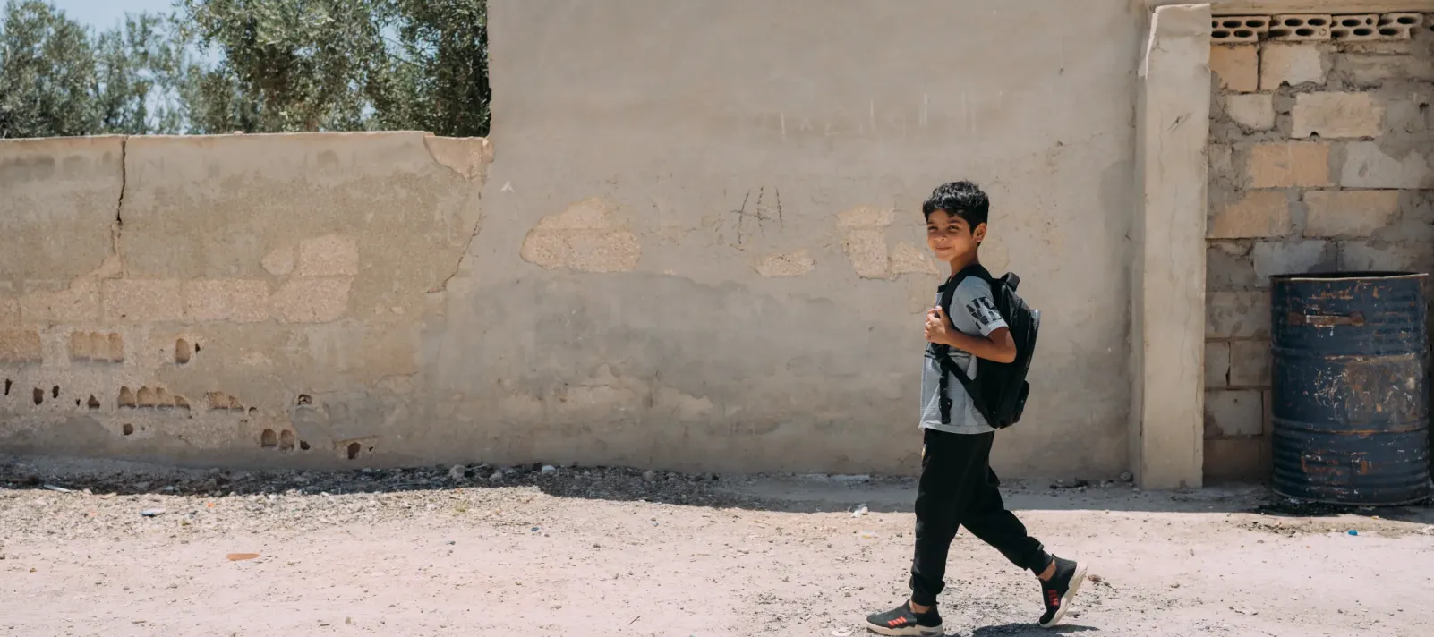 A child walking.