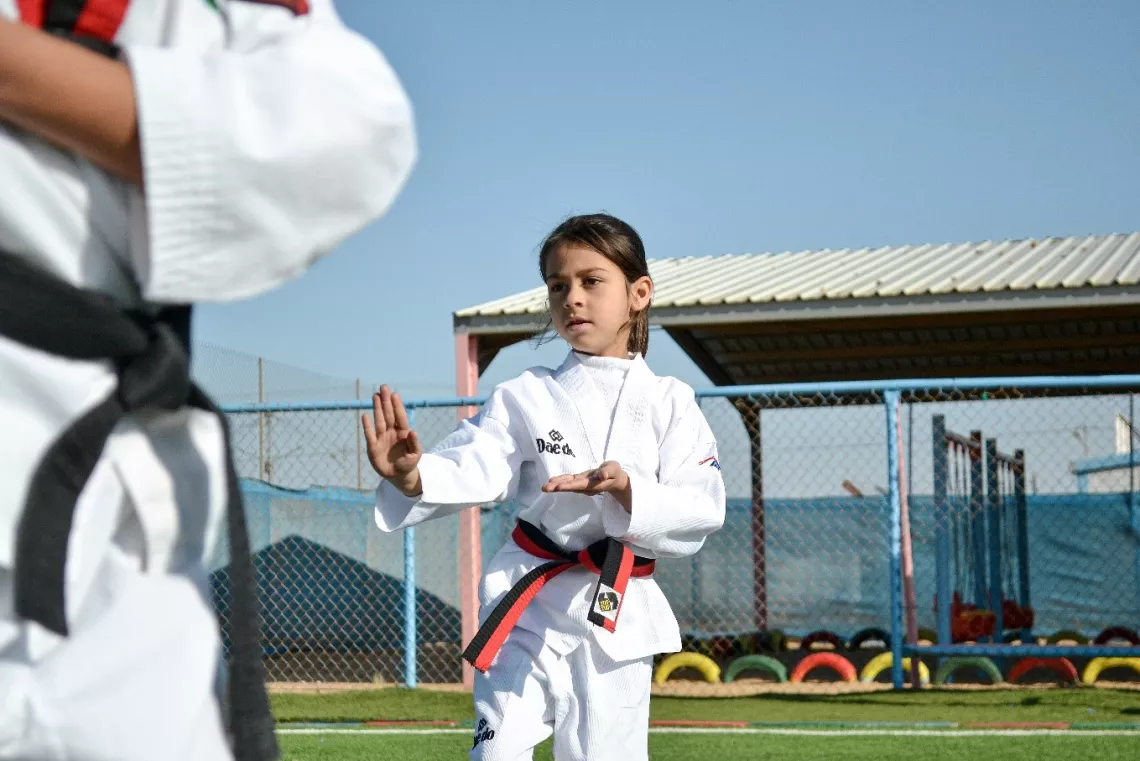 Dua&rsquo;a in training. &copy;UNICEF/Al-Ja&rsquo;bari/2022