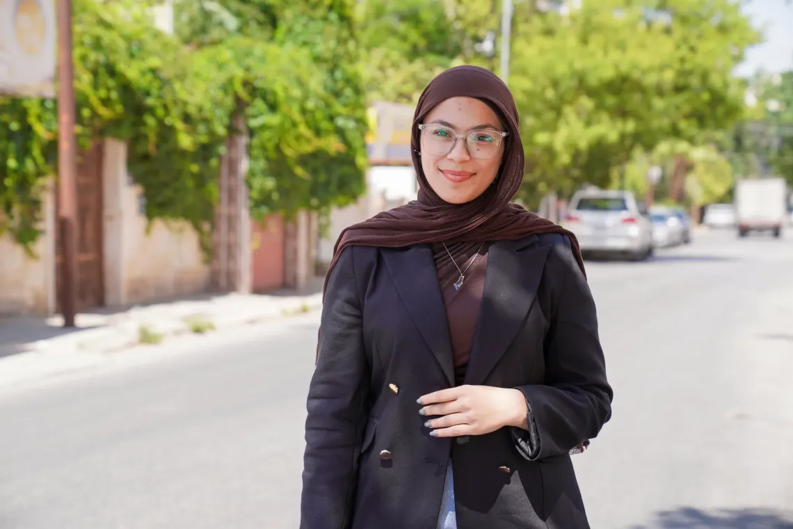 Bara'a smile in the street