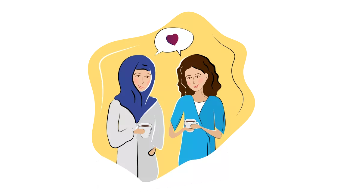 girls having coffee