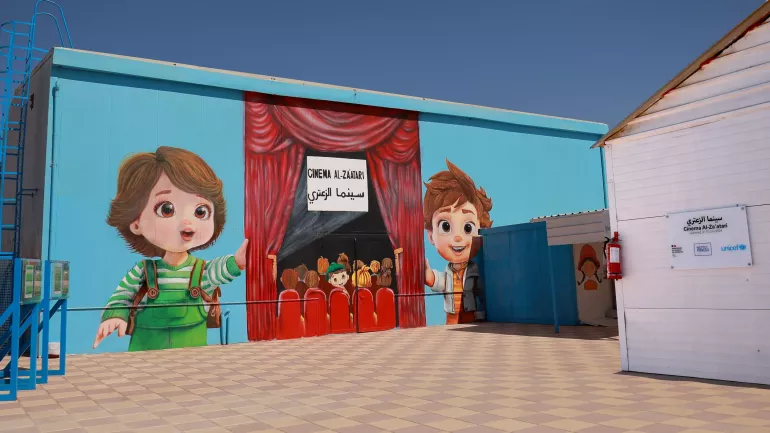 سينما في مخيم الزعتري