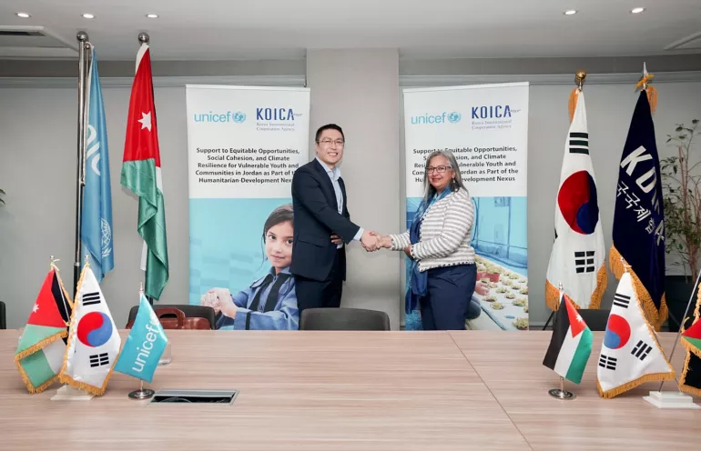 &nbsp;Korea International Cooperation Agency (KOICA) Country and UNICEF formally announce the start of a three-year partnership