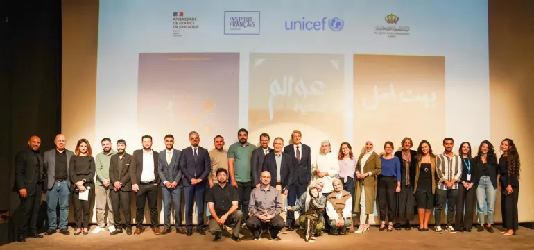 group photo for the closing Ceremony for Cinema Zatari 