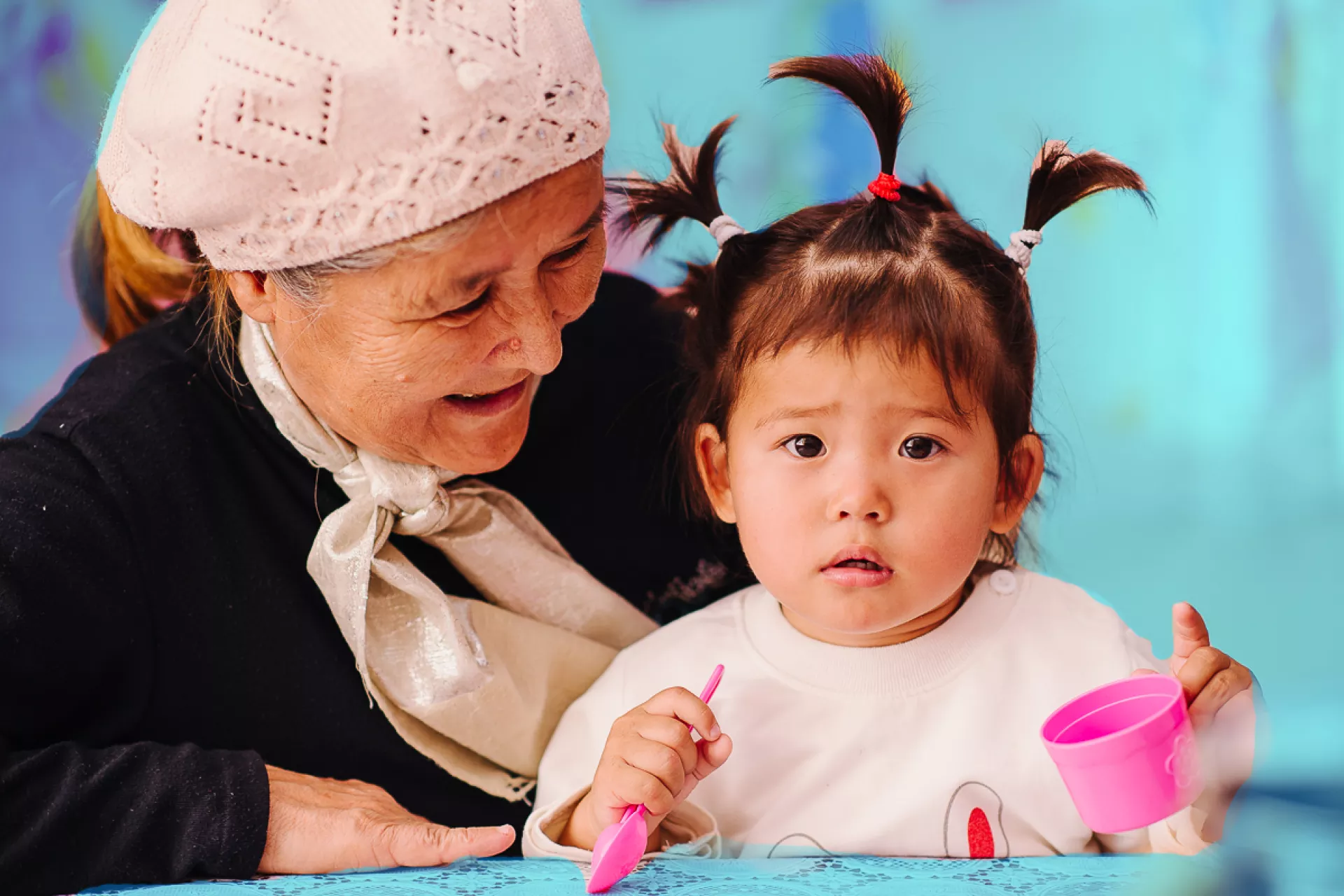 Little girl with grandmother