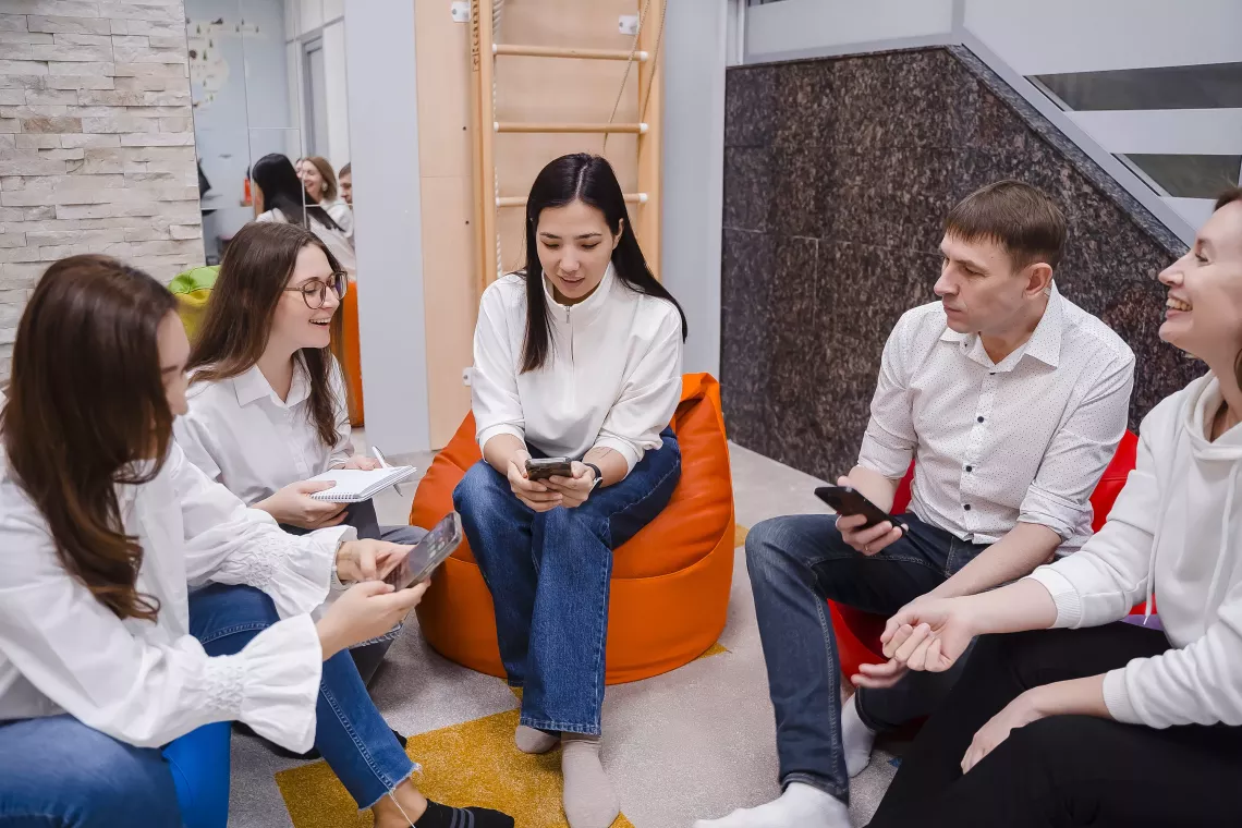People in a room