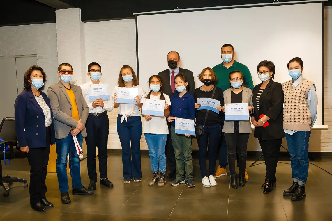 Children with disabilities at the Certificate Award Ceremony