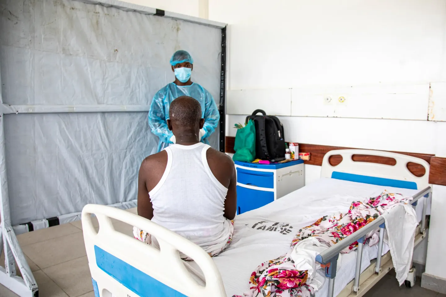 Stephen in Mombasa hospital