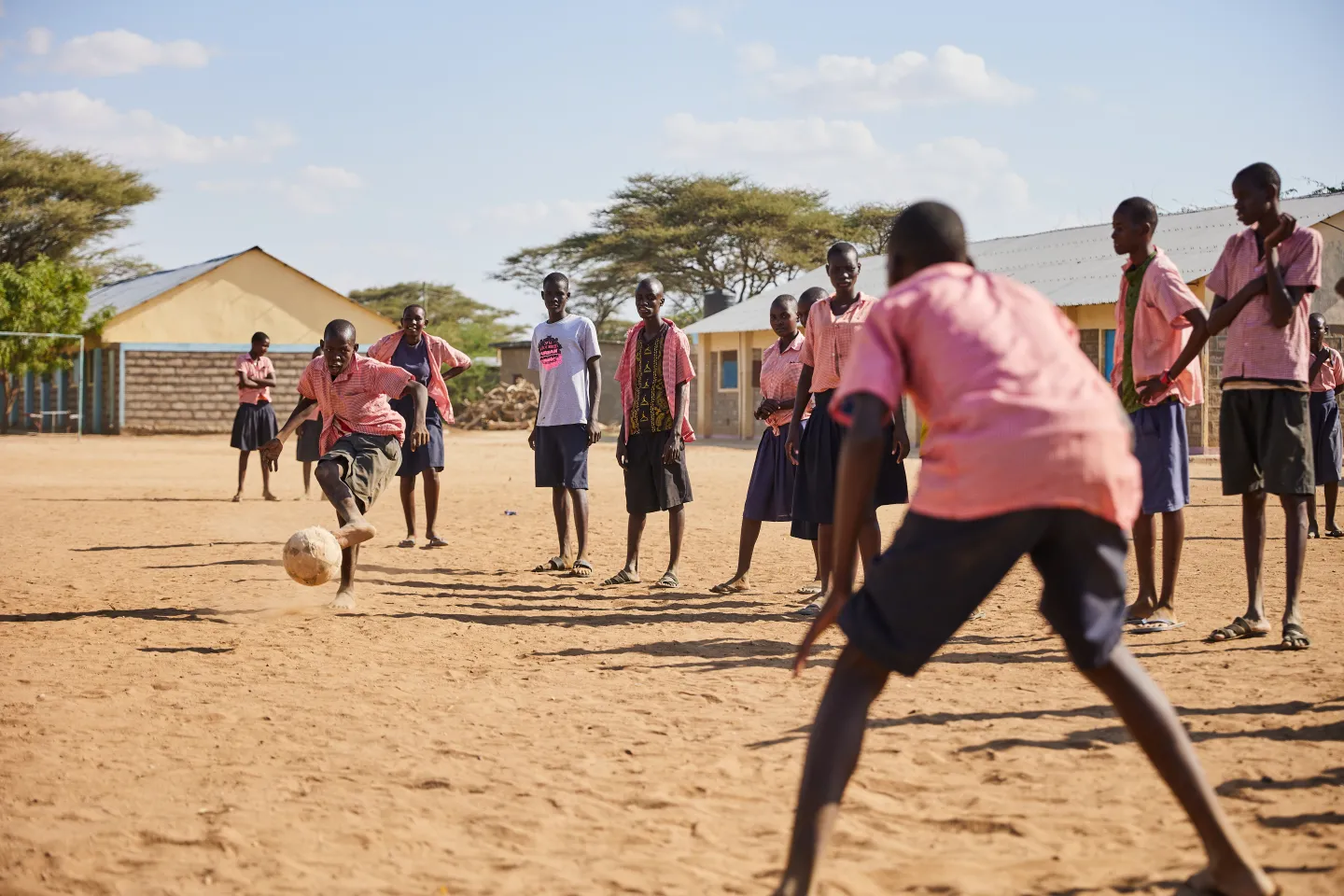 Ezra playing football