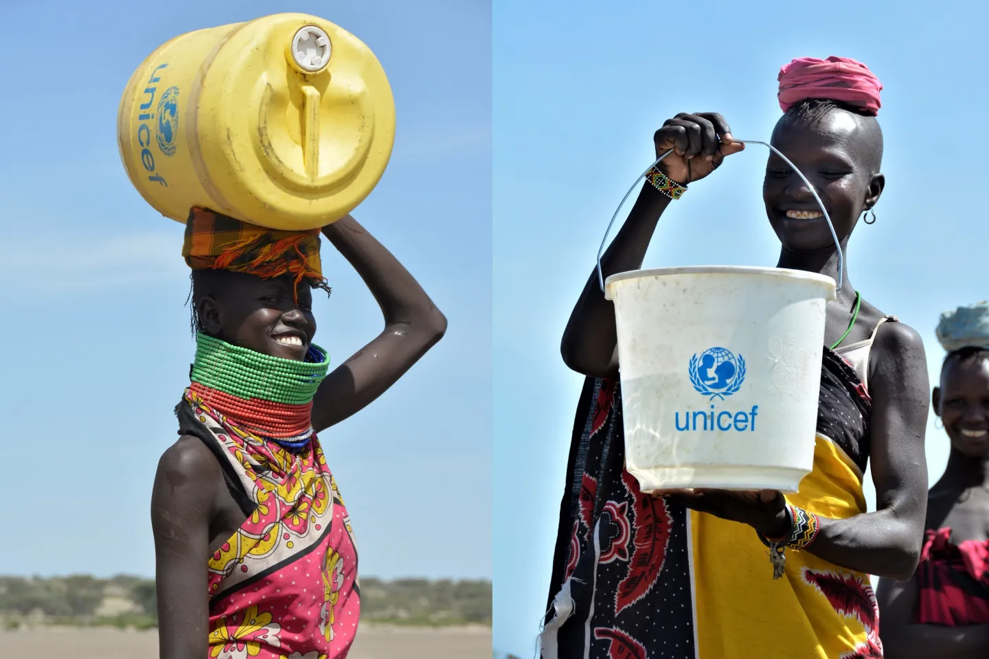 Women collect water
