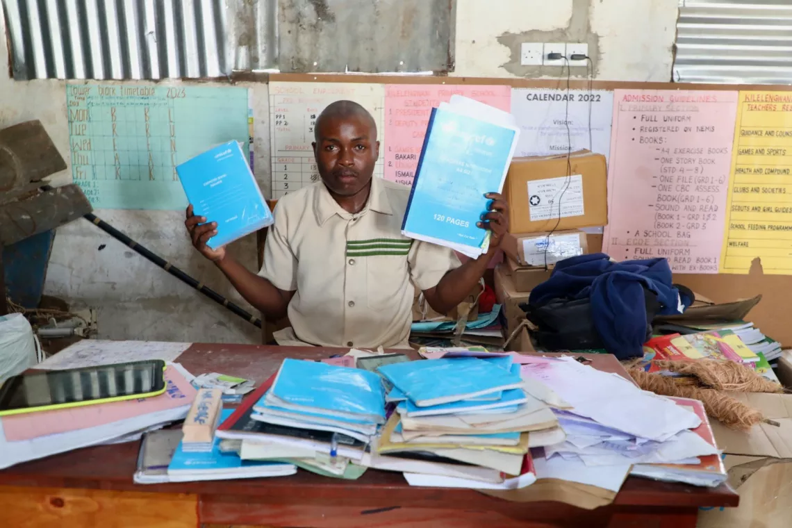 Mr. Umuru showcases some books