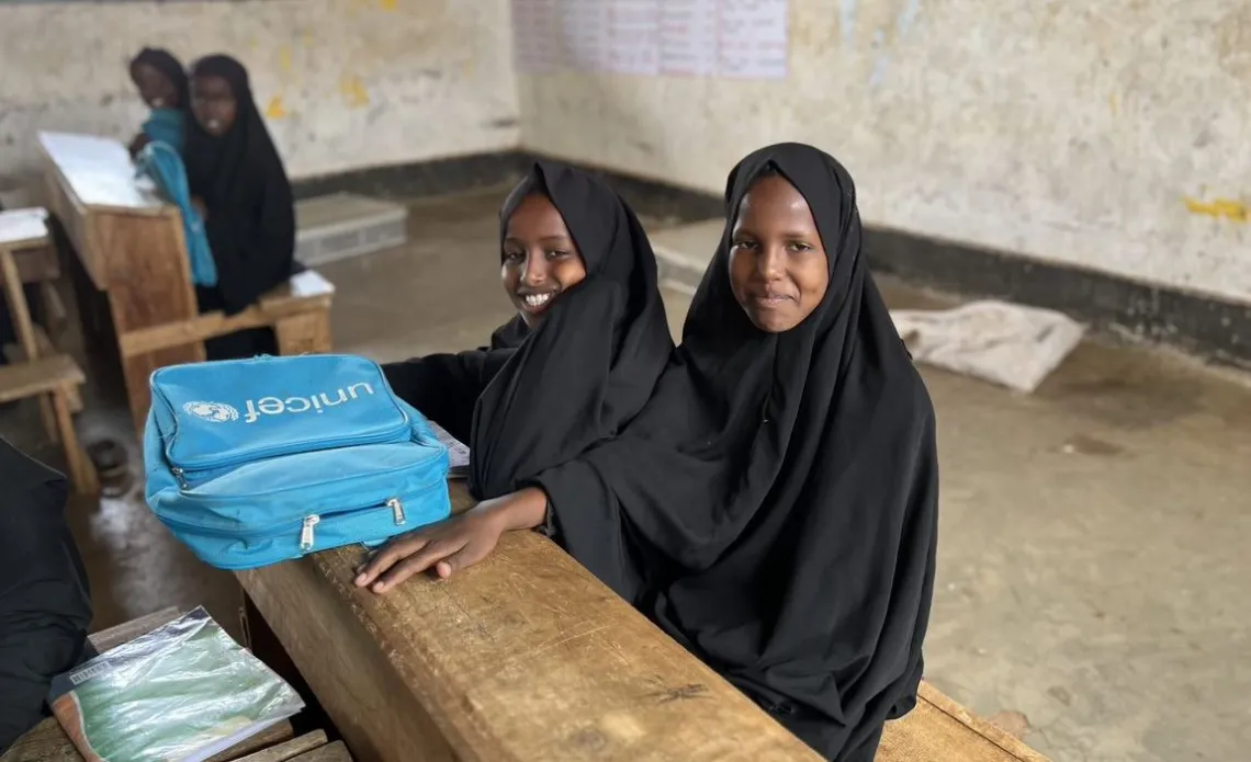 Students in their classroom at Modika Primary school in Garissa County 