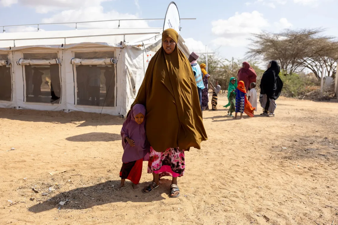 Sofia and her 3- year-old daughter Zamzam