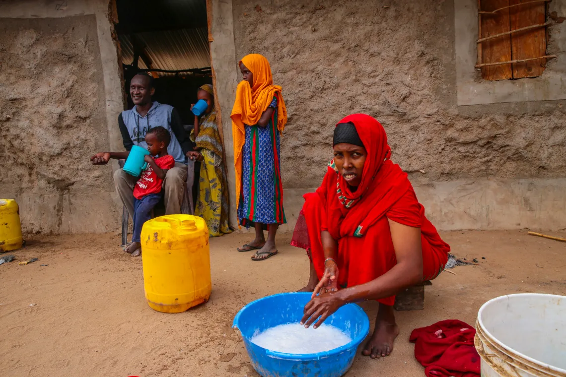 Nasra Garane at home in Daley village in Garissa County, Kenya.
