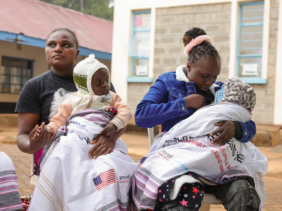 Mothers at the World Breastfeeding Week launch in Murang'a County