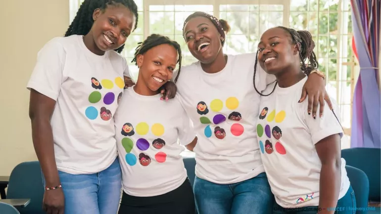 Young girls at the Oky_Kenya App launch
