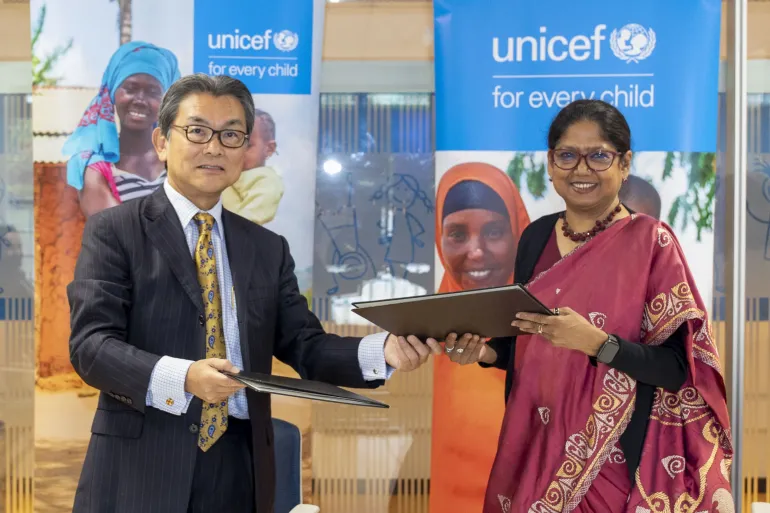 H.E Hiroshi Matsuura, Ambassador of Japan to Kenya and Dr. Shaheen Nilofer, UNICEF Kenya Representative
