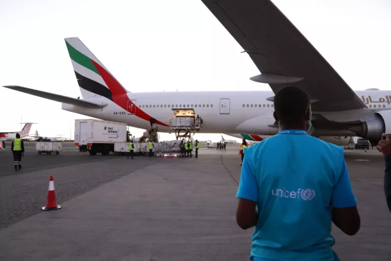 Moderna COVID-19 vaccine arrive at Jomo Kenyatta International Airport