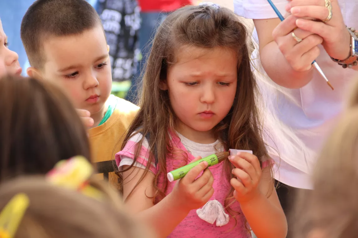 Elena at 1st of June event in Zubin Potok