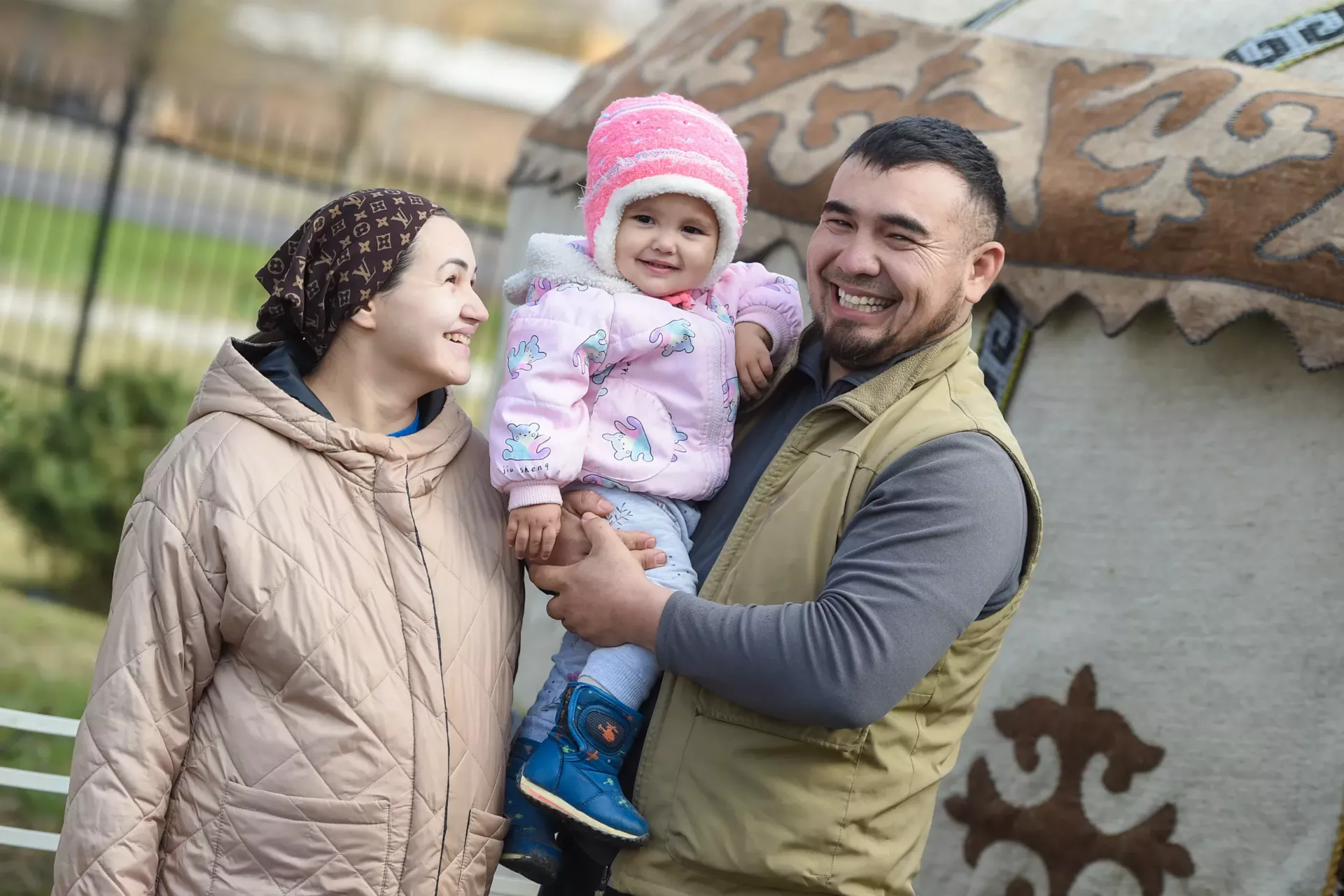 Altynai and parents