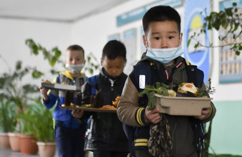 Schoolchildren in Kyrgyzstan