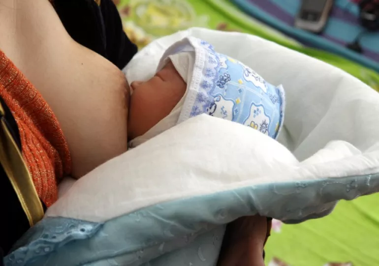 Breastfeeding infant