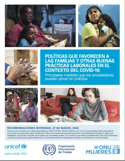 Pol&iacute;ticas que favorecen a las familias y otras buenas pr&aacute;cticas laborales en el contexto del COVID-19 