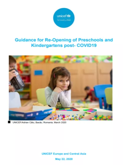 Guidance for Re-Opening of Preschools and Kindergartens post- COVID19