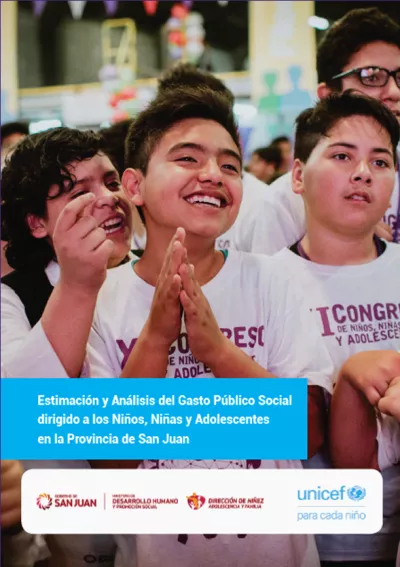 Portada Estimaci&oacute;n y An&aacute;lisis del Gasto P&uacute;blico Social dirigido a los Ni&ntilde;os, Ni&ntilde;as y Adolescentes