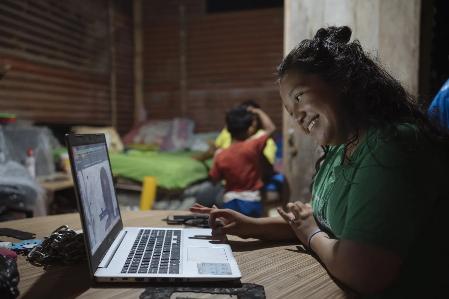 On 19 October 2020 in the Monte Sina&iacute; neighbourhood of Guayaquil, Ecuador, Denisse Toala, 17, videochats with a student counselor, who checks in with her nightly to see how she is coping with the stresses of the COVID-19 pandemic, and doing well and with her schooling and the volunteer work she does in her neighbourhood.