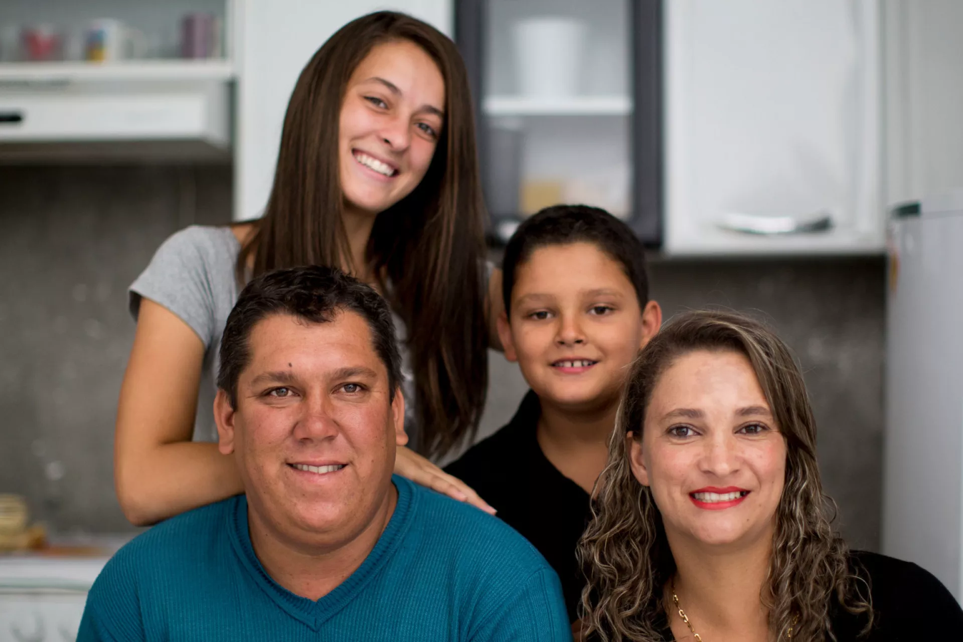 Mother, father, daughter and son.