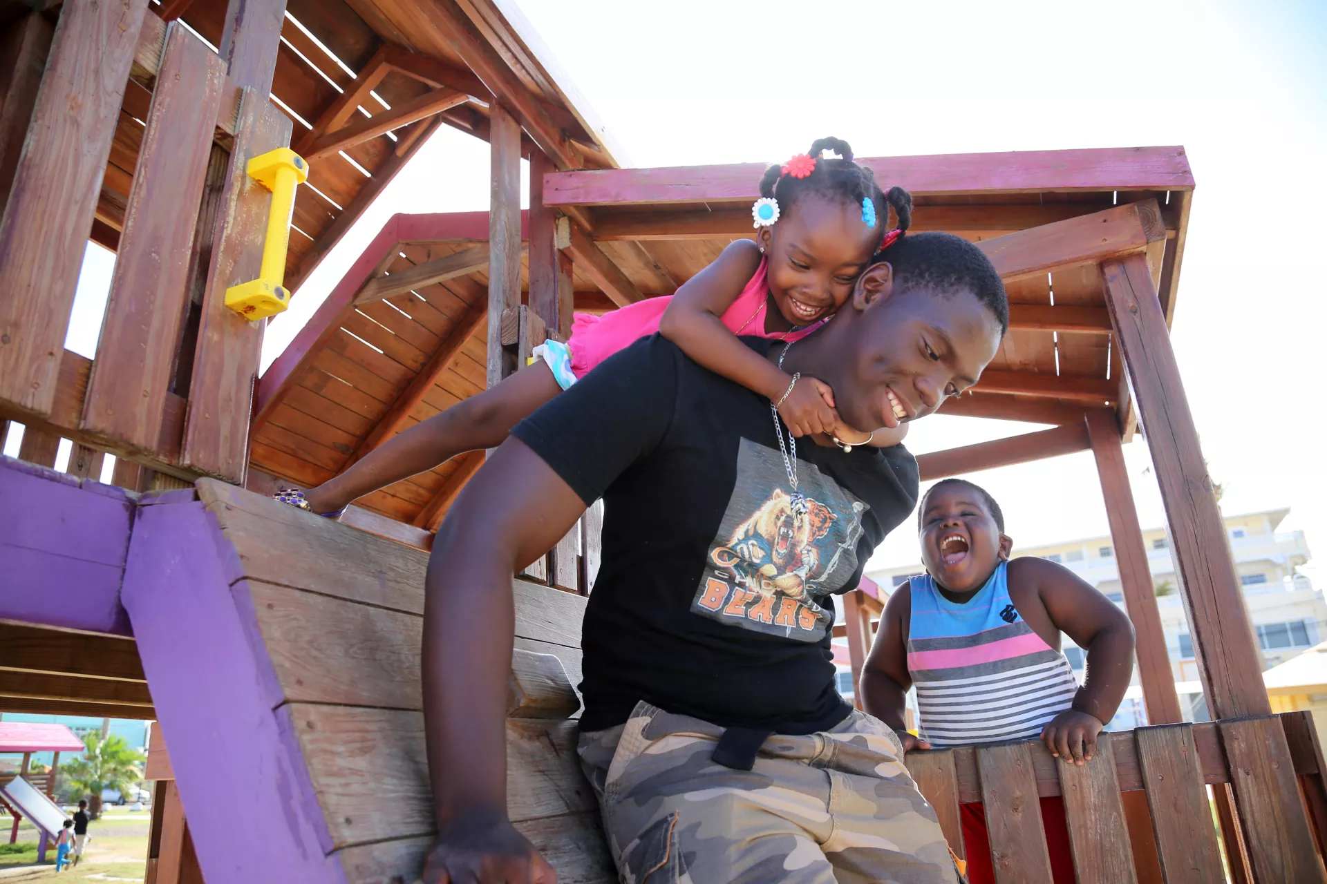 Children and adolescents play in Belize