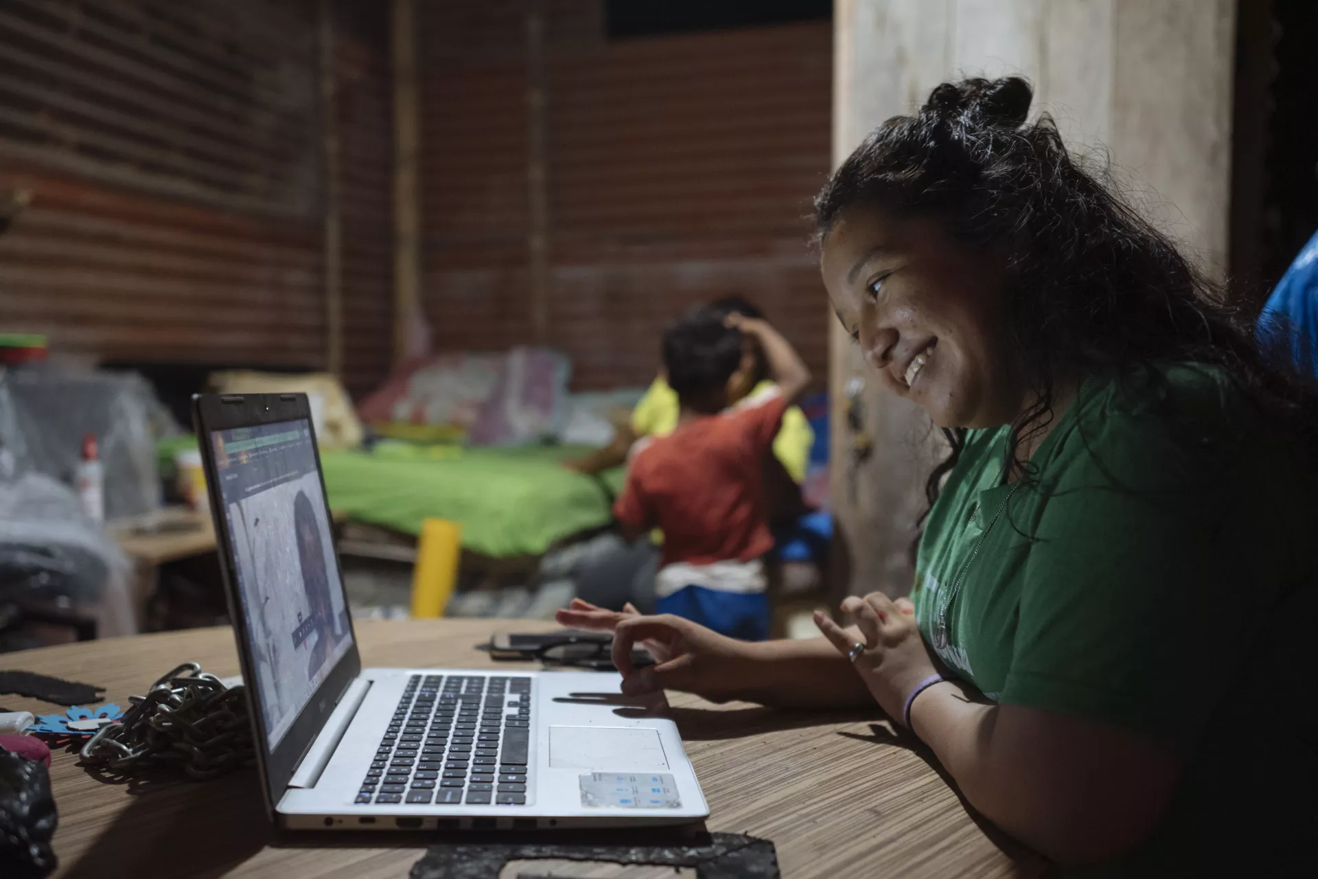 On 19 October 2020 in the Monte Sina&iacute; neighbourhood of Guayaquil, Ecuador, Denisse Toala, 17, videochats with a student counselor, who checks in with her nightly to see how she is coping with the stresses of the COVID-19 pandemic, and doing well and with her schooling and the volunteer work she does in her neighbourhood.