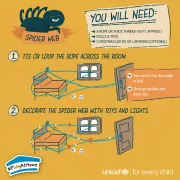 Instructions of spider web game