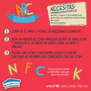Instrucciones del juego jugando con letras