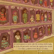 ilustracion de cajas de munecas en un escaparate