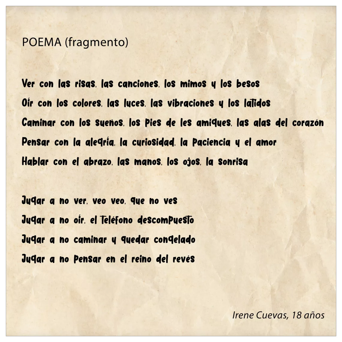 poema discapacidad