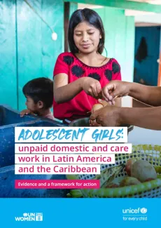 COVER of the publication Adolescent girls unpaid domestic and care work in Latin America and the Caribbean