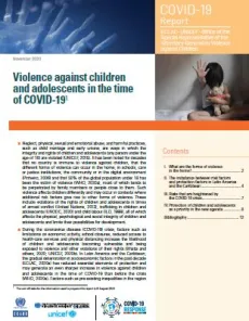 Cover Violence against children and adolescents in the time of COVID-19