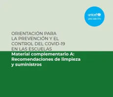 Portada Material complementario Orientaci&oacute;n para la prevenci&oacute;n y el control del COVID-19 en las escuelas