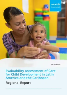 Cover of the publication Evaluability Assessment of Care for Child Development in Latin America and the Caribbean - Regional Report