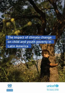 Cover of the publication on the impact of climate change on child and youth poverty