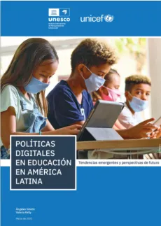 Portada de publicaci&oacute;n en la que se muestran ni&ntilde;os usando tablets