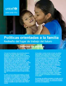 Cover- Pol&iacute;ticas orientadas a la familia: Informe de pol&iacute;tica
