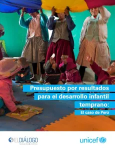 Portada Presupuesto por resultados. Un grupo de madres juega con sus beb&eacute;s.
