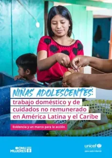 Portada de publicaci&oacute;n, mostrando a una adolescente en la cocina