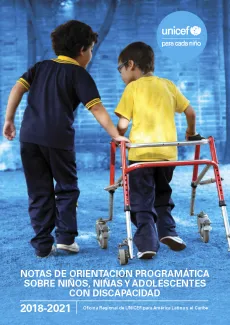Portada publicaci&oacute;n Notas de orientaci&oacute;n program&aacute;tica sobre ni&ntilde;os, ni&ntilde;as y adolescentes con discapacidad